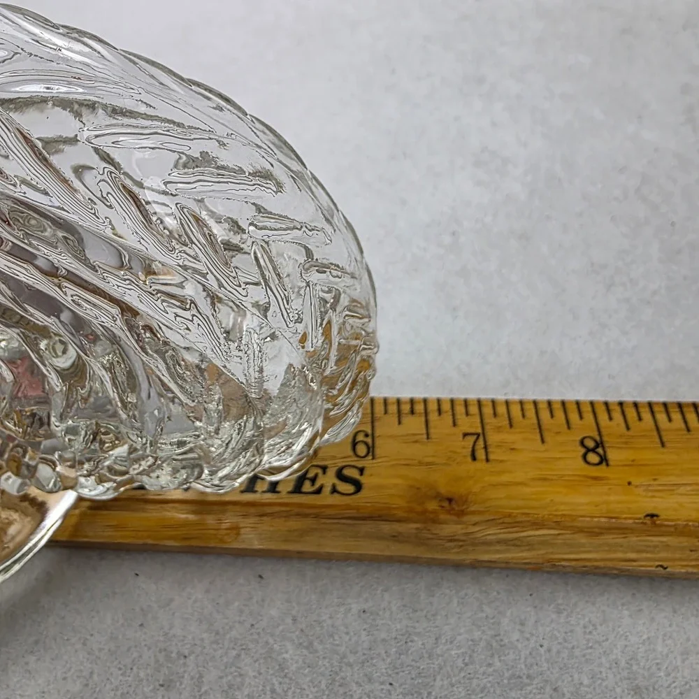 Vintage Clear Glass Tall Rooster Chicken Decanter Bottle 12